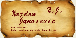 Najdan Janošević vizit kartica